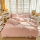 GobekUsa Bubble Yarn Fabric Full Bedding Set with Duvet Cover, Sheet, Quilt, Pillowcase