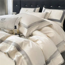 GobekUsa 1000TC Egyptian Cotton Embroidered Bedding Set, Queen King Size Duvet Cover Set