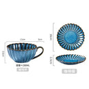 Cream scalloped ceramic afternoon tea cup and saucer dining room set by Decorbites