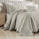 GobekUsa 100% Cotton Embroidery Quilt Set, Queen Size Bedspread with Pillowcase