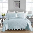 GobekUsa 100% Cotton Embroidery Quilt Set, Queen Size Bedspread with Pillowcase