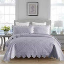 GobekUsa 100% Cotton Embroidery Quilt Set, Queen Size Bedspread with Pillowcase