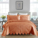 GobekUsa 100% Cotton Embroidery Quilt Set, Queen Size Bedspread with Pillowcase
