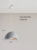 GobekUsa Cream Style Cloud Chandelier Cement LED Pendant Lamp - Modern Hanging Light