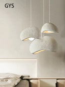 GobekUsa Cream Style Cloud Chandelier Cement LED Pendant Lamp - Modern Hanging Light