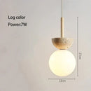 GobekUsa Cream Style Nordic LED Pendant Lamp for Bedroom, Small Chandelier, Room Lighting