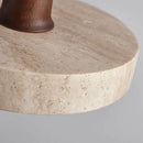 GobekUsa Cream Style Wood Walnut Stone Pendant Light for Bedroom, E27 Bulb