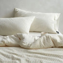 GobekUsa 100% Cotton Foam Yarn Bedding Set with Solid Color Jacquard Design