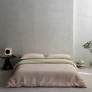 GobekUsa 100% Cotton Foam Yarn Bedding Set with Solid Color Jacquard Design