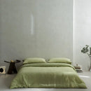 GobekUsa 100% Cotton Foam Yarn Bedding Set with Solid Color Jacquard Design
