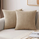 Cream textured knit decorative pillow cover living room throw pillow by Decorbites
