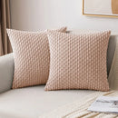 Cream textured knit decorative pillow cover living room throw pillow by Decorbites