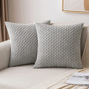 Cream textured knit decorative pillow cover living room throw pillow by Decorbites