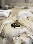 GobekUsa Eucalyptus Fiber Hollow Wide Edge Bedding Set - Soft, Silky, & Breathable