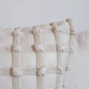 Cream white plaid 3d bubble cushion cover living room decor by Decorbites
