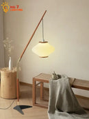 GobekUsa Cream Wind Acrylic Designer LED Floor Lamp for Living Room and Bedroom