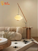 GobekUsa Cream Wind Acrylic Designer LED Floor Lamp for Living Room and Bedroom