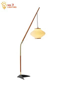 GobekUsa Cream Wind Acrylic Designer LED Floor Lamp for Living Room and Bedroom