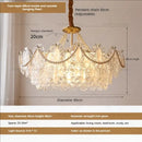 GobekUsa Cream Wind Crystal Chandelier - Elegant French Design for Luxury Living Spaces