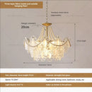 GobekUsa Cream Wind Crystal Chandelier - Elegant French Design for Luxury Living Spaces