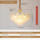 GobekUsa Cream Wind Feather Pearl Crystal Chandelier for Luxury Living Room and Bedroom