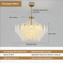 GobekUsa Cream Wind Feather Pearl Crystal Chandelier for Luxury Living Room and Bedroom