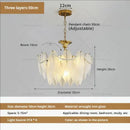 GobekUsa Cream Wind Feather Pearl Crystal Chandelier for Luxury Living Room and Bedroom