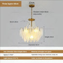 GobekUsa Cream Wind Feather Pearl Crystal Chandelier for Luxury Living Room and Bedroom
