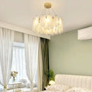 GobekUsa Cream Wind LED Chandelier for Master Bedroom, Living Room & Children's Room