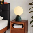GobekUsa Cream Wind Marble Table Lamp LED G9 Simple Designer Desk Light