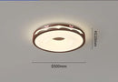 GobekUsa Cream Wind Walnut Round Master Bedroom Lamp Warm Retro Hanging Ball Ceiling