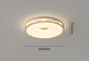 GobekUsa Cream Wind Walnut Round Master Bedroom Lamp Warm Retro Hanging Ball Ceiling