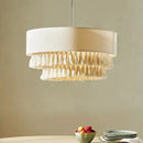 GobekUsa Creamy Bohemian Wabi Sabi Fabric Chandelier for Creative Bedroom and Dining Room