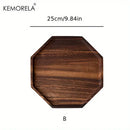 Creative acacia wood plate natural & walnut dining room trays by Decorbites