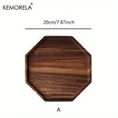Creative acacia wood plate natural & walnut dining room trays by Decorbites