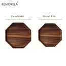 Creative acacia wood plate natural & walnut dining room trays by Decorbites