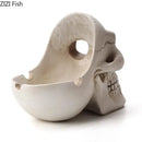 Creative black & off-white skull ashtray living room smoking gift by Decorbites