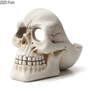 Creative black & off-white skull ashtray living room smoking gift by Decorbites