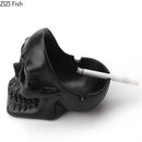 Creative black & off-white skull ashtray living room smoking gift by Decorbites