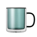 Creative blue & green whiskey wine glass tumbler set dining room mugs by Decorbites