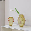 GobekUsa Creative Bubble Glass Vase Hydroponics Desk Decoration Artificial Flowers Room Decor