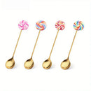 Creative candy donut dessert fork and gold spoon set dining room by Decorbites
