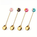 Creative candy donut dessert fork and gold spoon set dining room by Decorbites