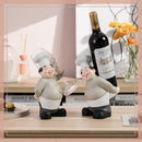 GobekUsa Creative Chef Wine Rack Sculpture Cup Holder Wine Cabinet Bar Accessories