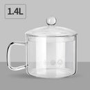 Creative clear glass salad bowl with handle for kitchen and dining room by Decorbites