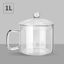 Creative clear glass salad bowl with handle for kitchen and dining room by Decorbites