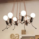 GobekUsa Iron Man Chandelier: Modern Creative Art Climber for Aisle, Corridor, Children's Room, Bedroom