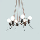 GobekUsa Iron Man Chandelier: Modern Creative Art Climber for Aisle, Corridor, Children's Room, Bedroom