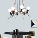 GobekUsa Iron Man Chandelier: Modern Creative Art Climber for Aisle, Corridor, Children's Room, Bedroom
