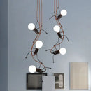 GobekUsa Iron Man Chandelier: Modern Creative Art Climber for Aisle, Corridor, Children's Room, Bedroom